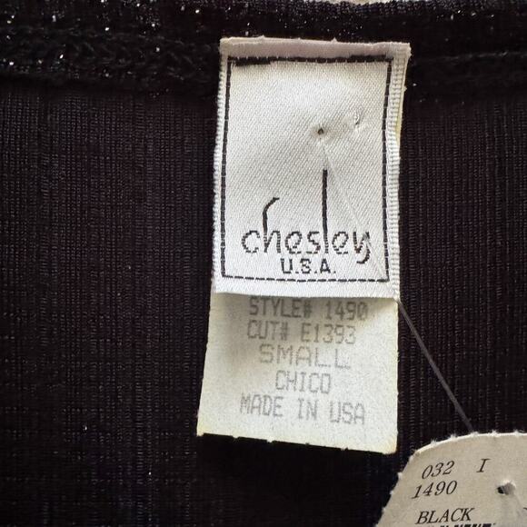 Vintage Chesley Dress Womens Small Black Shimmer Midi Slip Cowl Neck Party Y2K - Picture 14 of 15